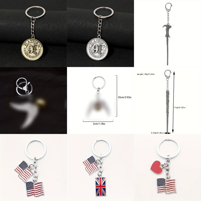 Film and Television Merchandise Harry Potter Golden Snitch Wing Keychain Bohemian Style Golden Sphere Pendant Film and Television Merchandise Harry Potter Golden Snitch Wing Keychain Bohemian Style Golden Sphere Pendant