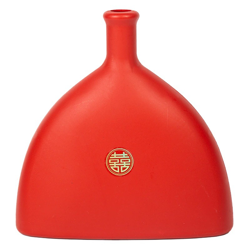 Источник производителя плоский пластиковый ведро Fu красная украшение