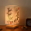 [紫红色 （水墨画）梅兰竹菊+3瓦LED暖光]