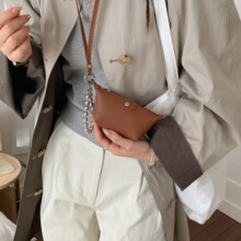 日新款包水饺挂件单肩小方包迷你链条装饰2026韩风包女斜挎包软皮