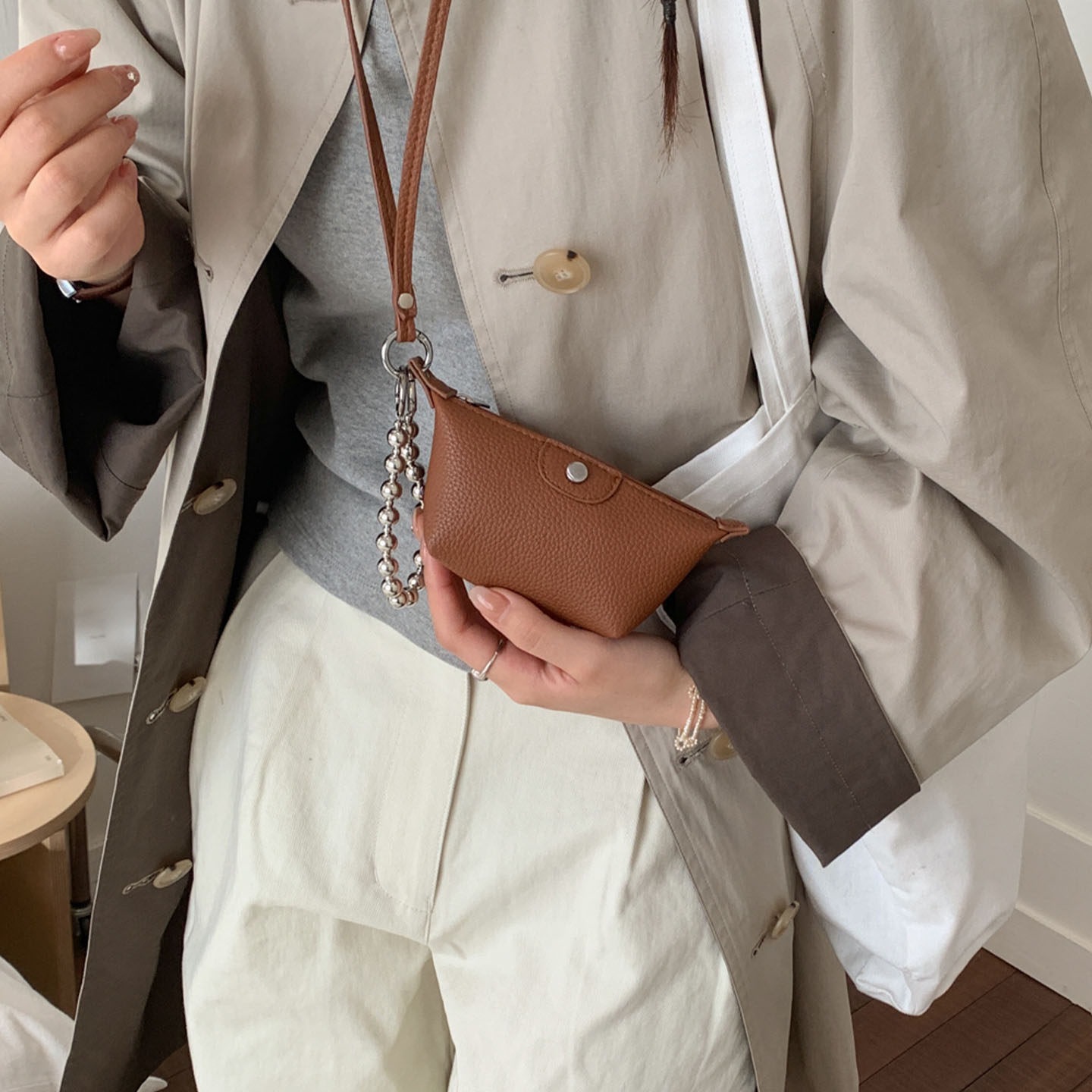 日新款包水饺挂件单肩小方包迷你链条装饰2026韩风包女斜挎包软皮