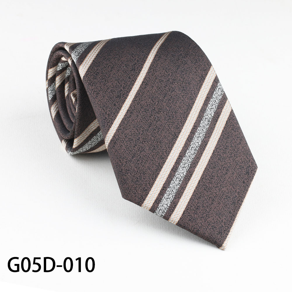 Cravatta da uomo a righe caffè stile college coreano casual_voghion.com