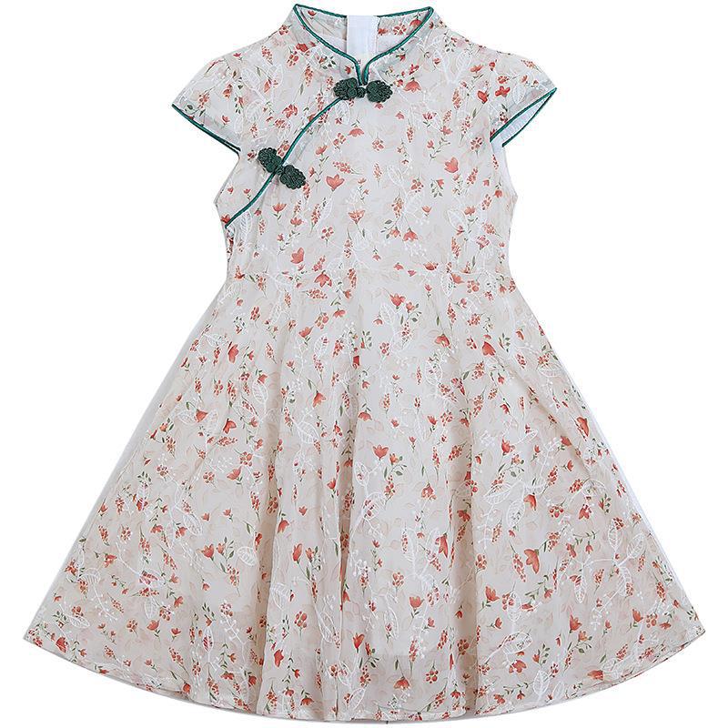 Hanfu, summer cheongsam, skirt, children's summer clothing, breathable small princess costume, dress, children's clothing, Chinese style 5