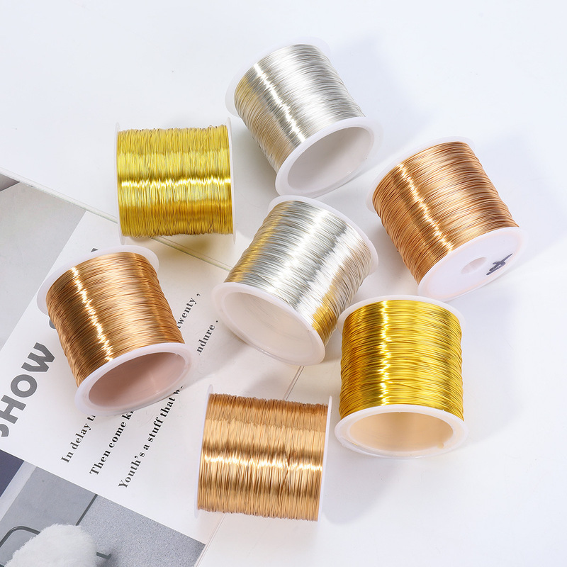 18K Color-Preserving Real Gold Copper Wire Beading Wire DIY Jewelry Accessories Bracelet Necklace Shaping Special Copper Wire Material