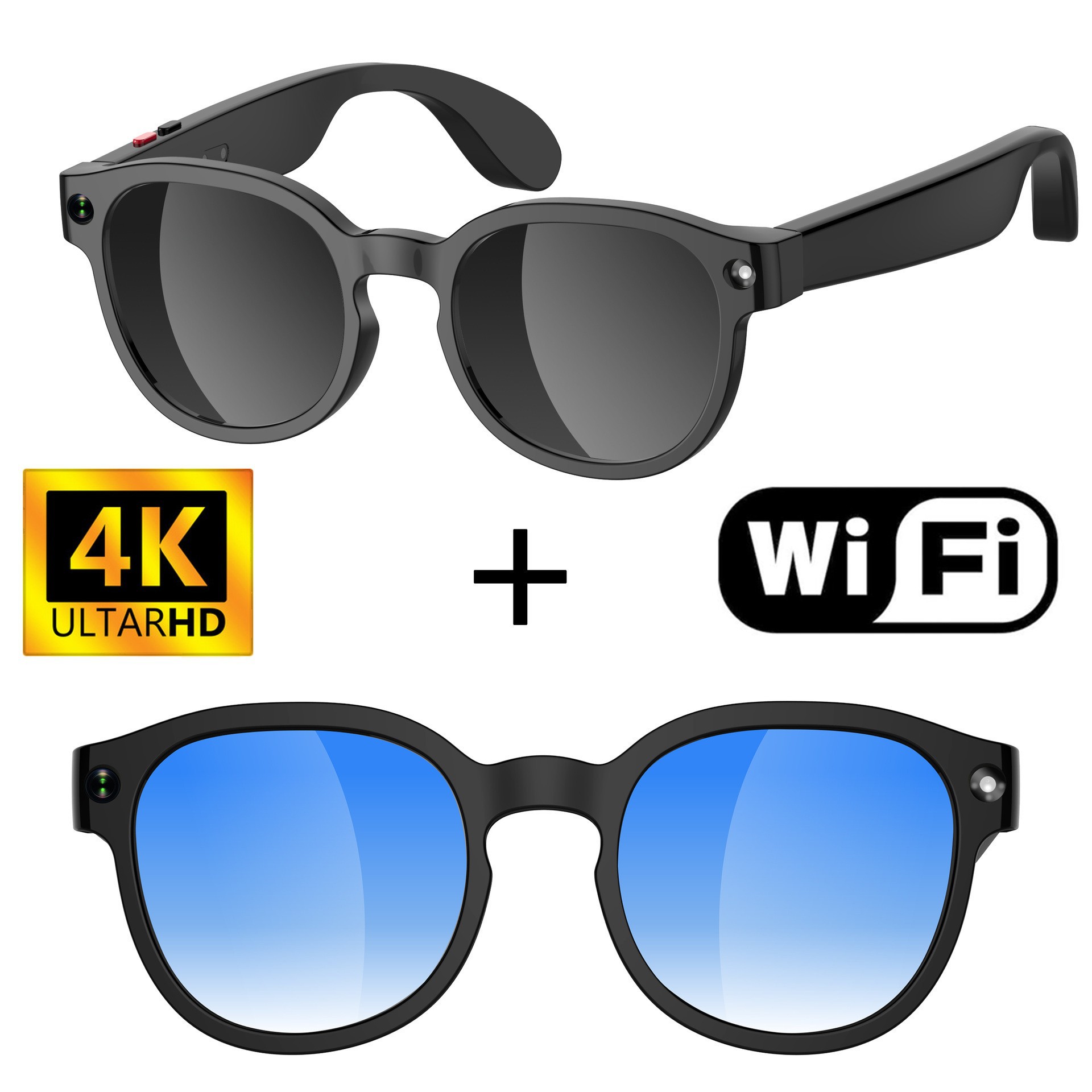 2025 gafas inteligentes 800W píxeles AI cámara de toma de fotos HD video llamada de voz traductor gafas