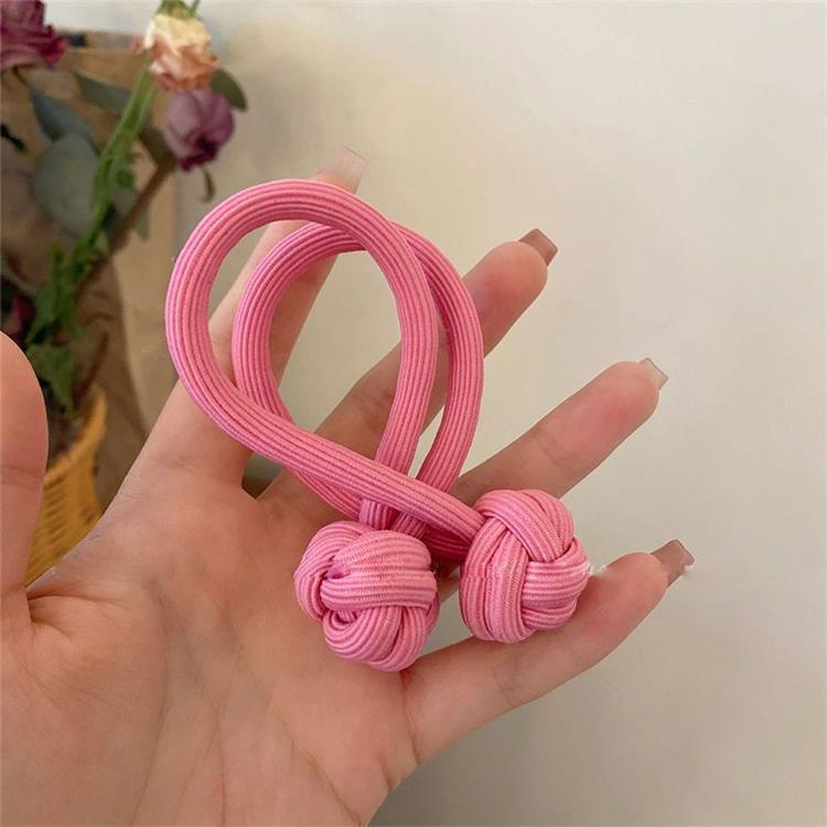 45g Weight Hair Tie Hair Accessories Type 1 Piece Quantity Women's Sweet Solid Color Rib-Knit Hair Tie