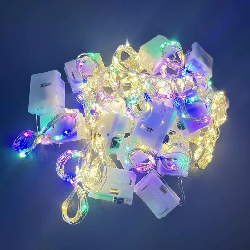 LED闪光灯跨境铜线小灯串 彩灯礼物盒灯带 装饰星星灯线串灯