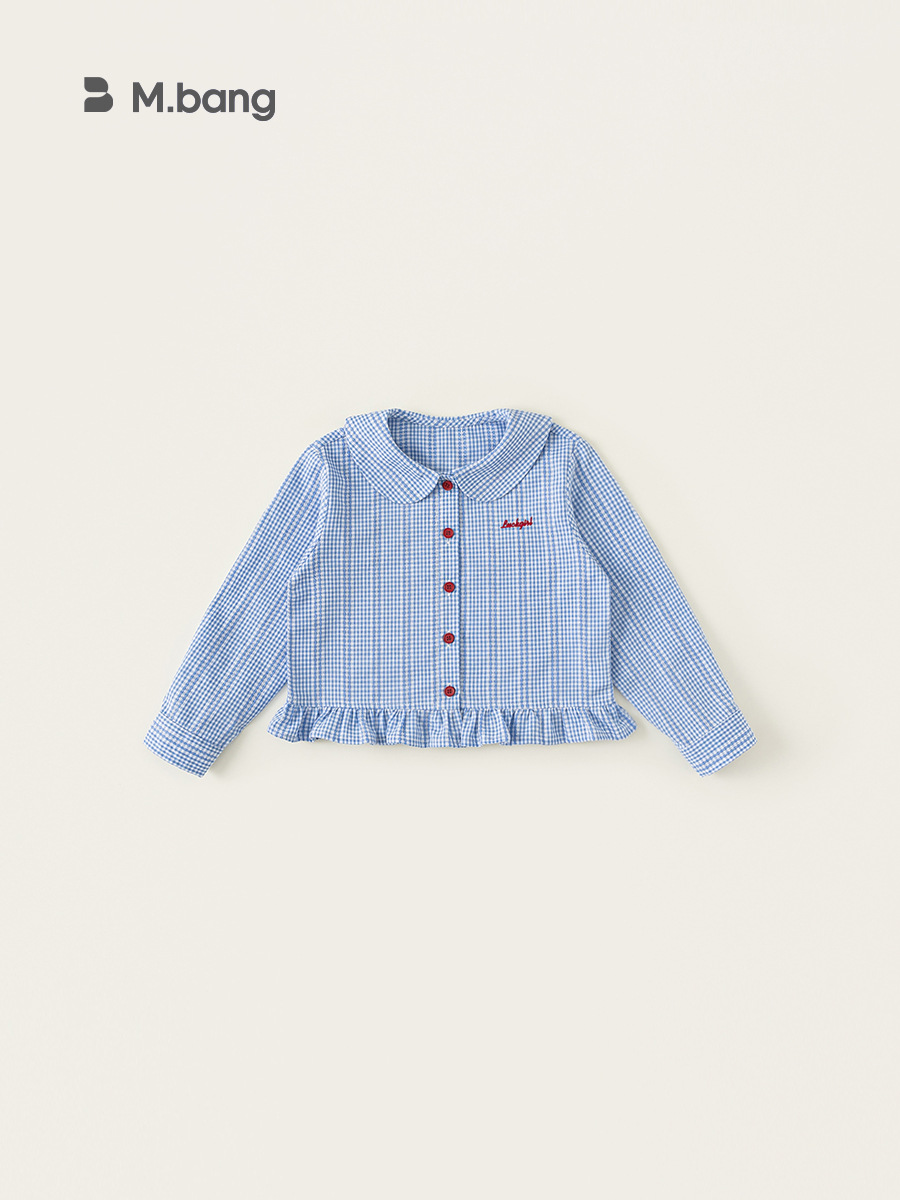 Youbao ropa para niños niñas primavera nuevo idílico bordado chaqueta camisa de chicas camisa de encaje con solapa