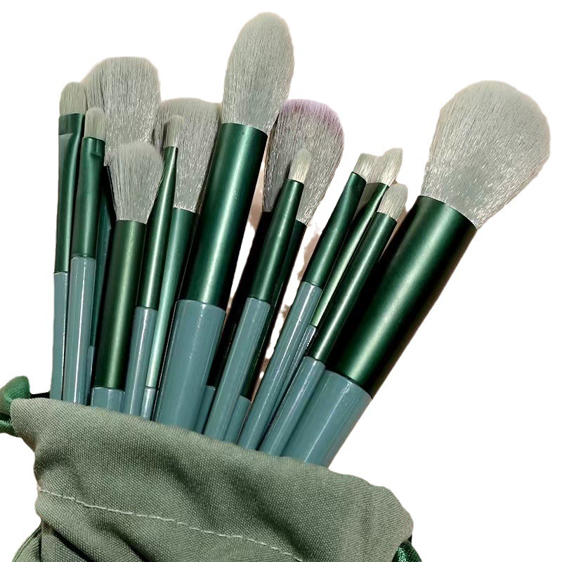 Handheld brush, eye shadow, face blush, matcha, (Physicals), 13 pieces