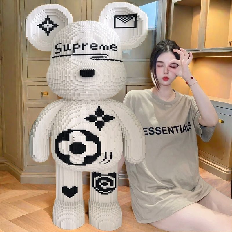 1m 特大ホワイトバイオレントクマレゴビルディングブロックと互換性大人子供のおもちゃパズル装飾品誕生日ギフト|undefined