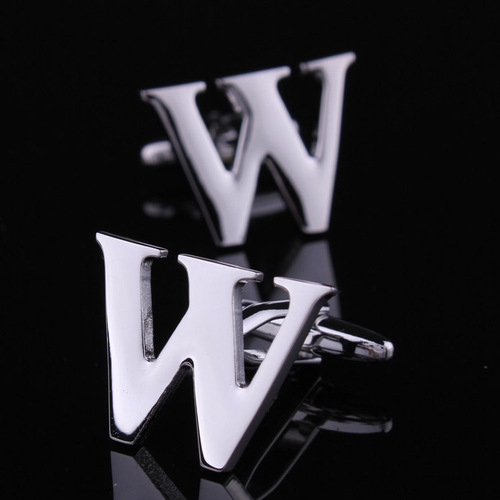 Letter cufflinks, cuffpins, French cufflinks, men's cufflinks, cuffpins, gift box cuffpins