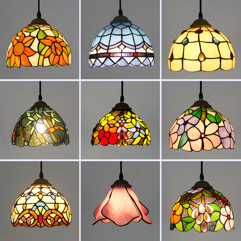 European retro Tiffany chandelier restaurant corridor small chandelier Dragonfly grape Rose Bar hanging lamp European retro Tiffany chandelier restaurant corridor small chandelier Dragonfly grape Rose Bar hanging lamp