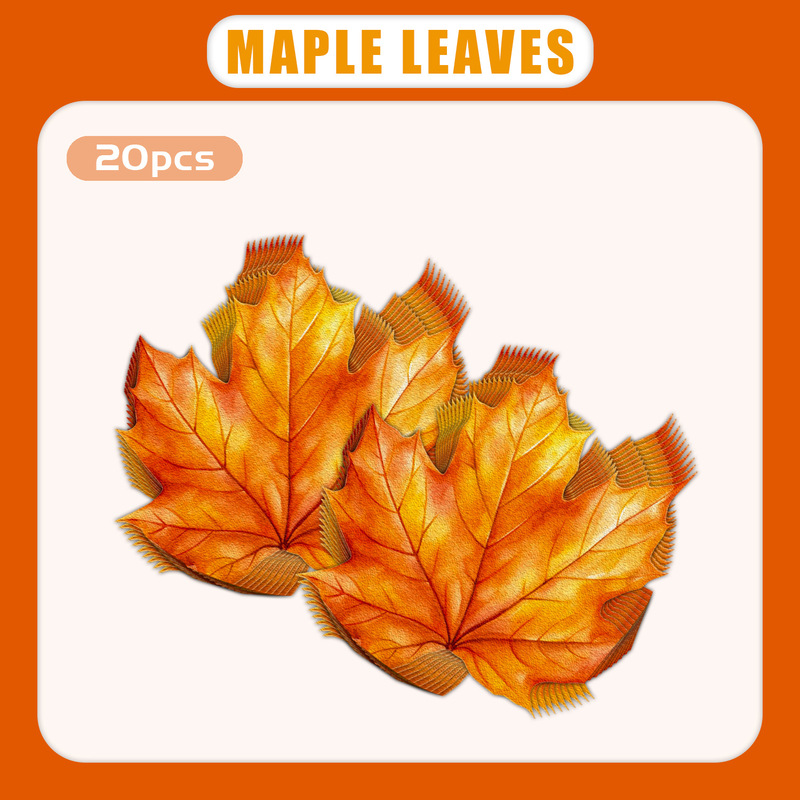 [ready Stock] Cross-border Special-shaped Thanksgiving Maple Leaf Paper Towel Kidsren's Party Decoration Napkin