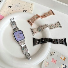 星芒ドリルリングバックル曲げ片金属バンドはapple appleアップル腕時計iwatch98世代7654SEを適用します。