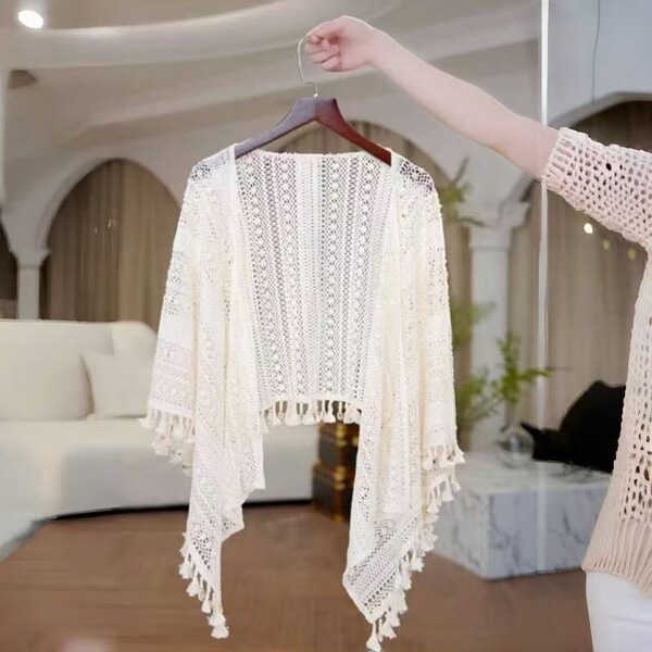 Woolen retro ethnic cloak