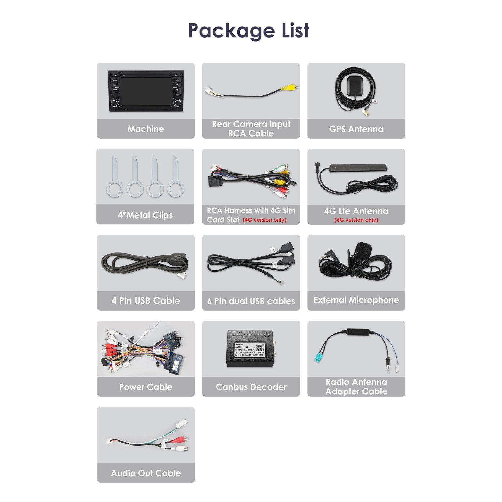 7 inch 9 inch is suitable for Audi A4 car Android central control large screen GPS navigator reversing image all-in-one machine