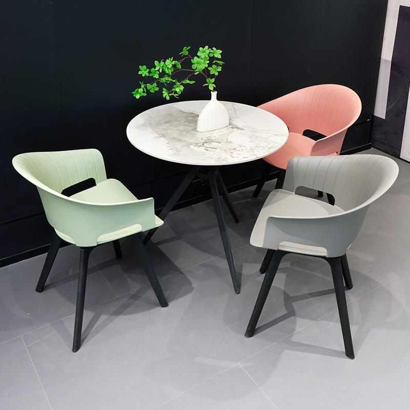 Simple Negotiation Table and Chair Combination, Shop Storefront Reception Table and Chairs, Reception Small Round Table, Office Leisure Table