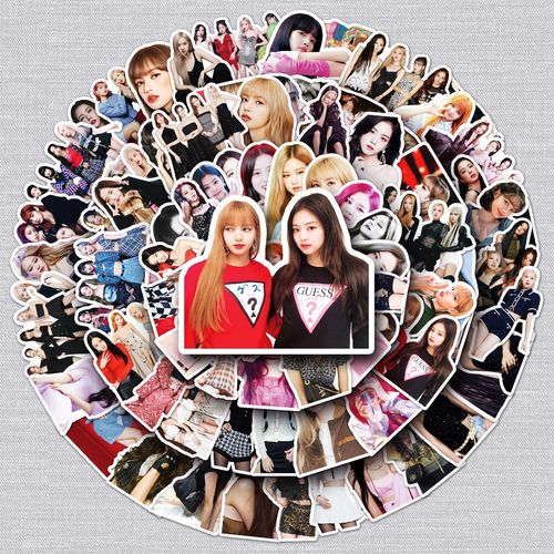 102 unique BLACKPINK sticker sheets as personalized celebrity accessories DIY phone case luggage stickers