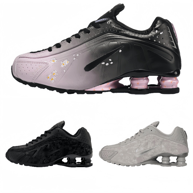 Cross-Border Export Men's and Women's Outdoor Sports Air-Cushion Shoes Shoxr4 Neymar Co-Branded Colorful Men's and Women's Air-Column Running Shoes