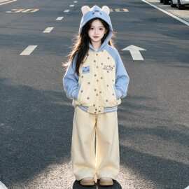 女童外套秋2026新款儿童上衣洋气时髦春秋女大童开衫超好看韩系潮