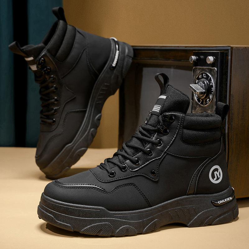 Botas Martin de alto nivel para hombres otoño 2024 nuevos zapatos de trabajo para hombres estilo coreano universal estilo británico botas cortas con suela gruesa