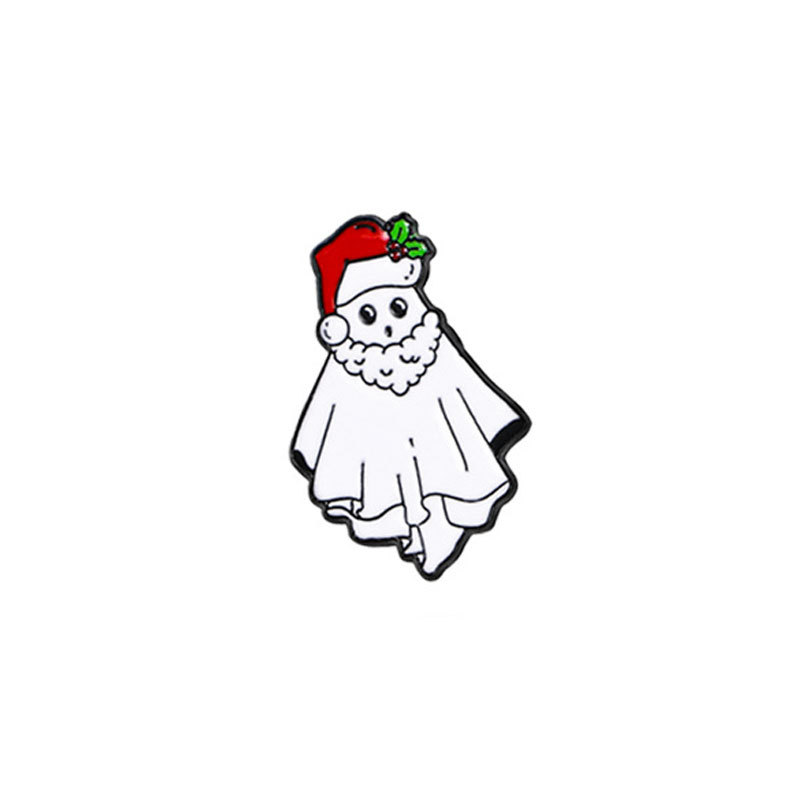 Broche de Navidad insignia de aleación caricatura adorable Santa Fe Navidad decoración de mochila escolar