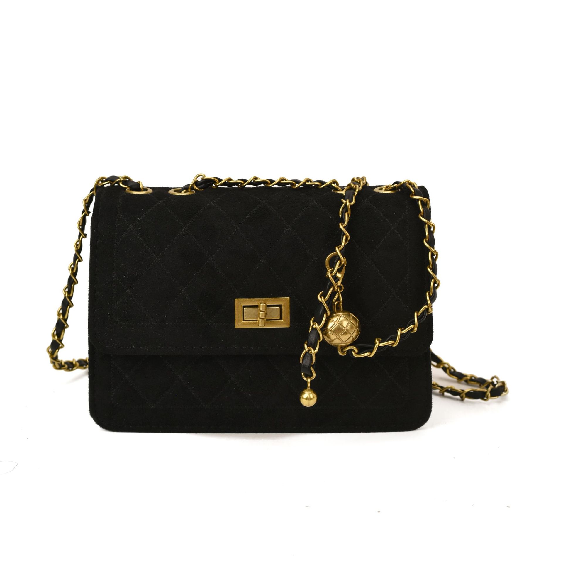 Bolso de nicho coreano de alta calidad otoño y invierno nuevo estilo de seda de tela de malla cadena de textura de hombro simple mini bolso
