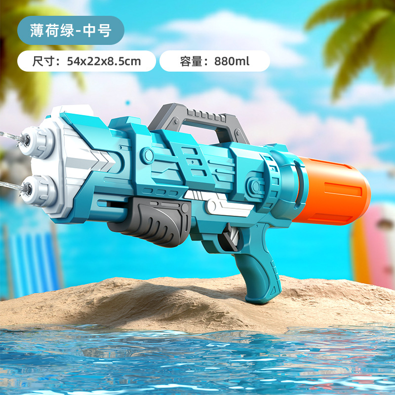 子供用特大サイズのガトリング水鉄砲のおもちゃの引き出し式の高圧大容量のアウトドア水鉄砲の夏の砂浜は水を打って戦います。