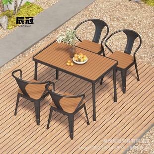Outdoor table and chair combination balcony outdoor courtyard Iron anti-corrosion table Home Leisure Garden waterproof sunscreen suit