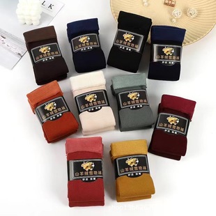 Cashmere Snow Socks Moon Socks Winter Warm Cold-proof fleece-lined Thickened Women's Floor Socks High-height Colored Socks
