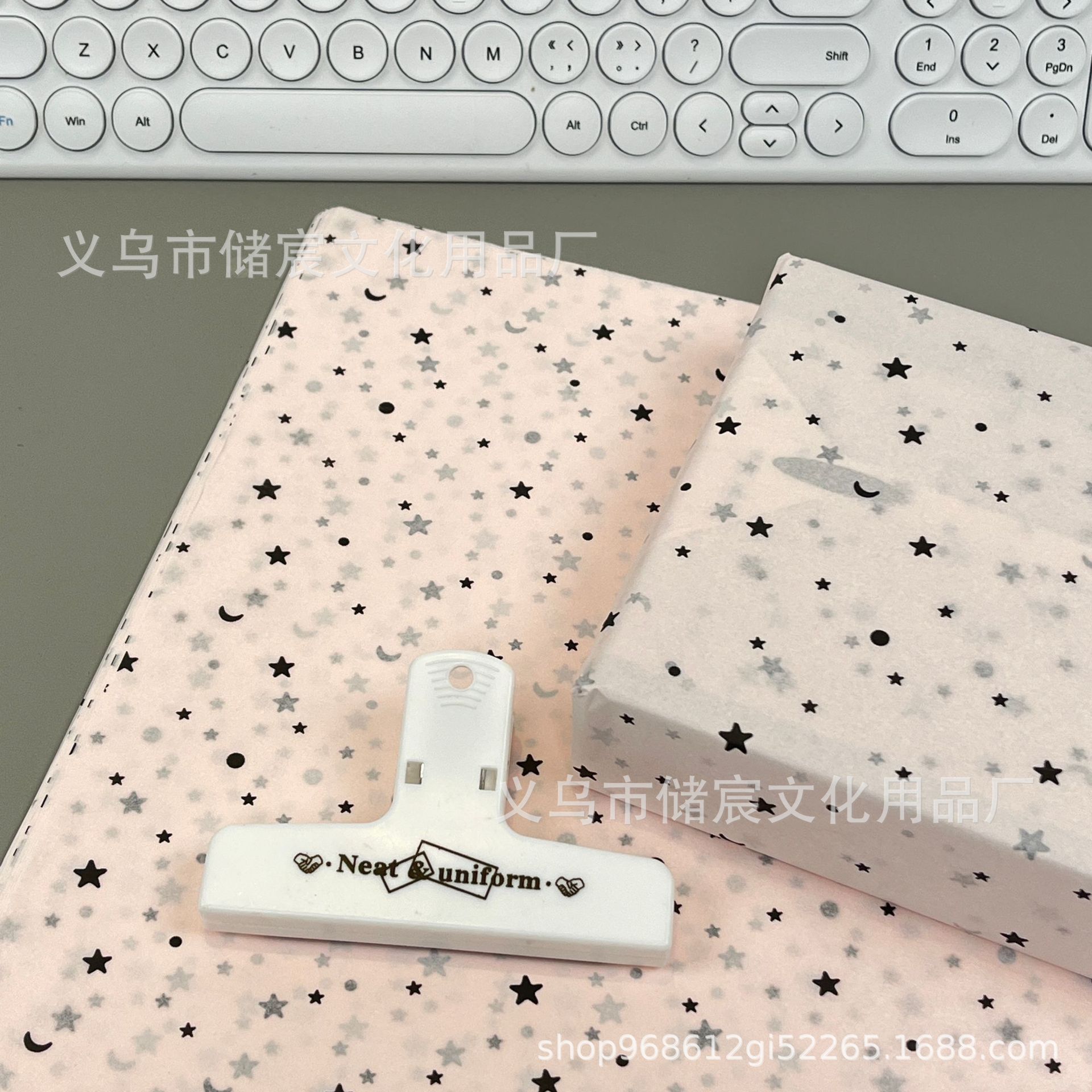 Tarjeta de embalaje de papel de pera de alto aspecto embalaje regalo decoración material papel amor estrella papel de pera barato