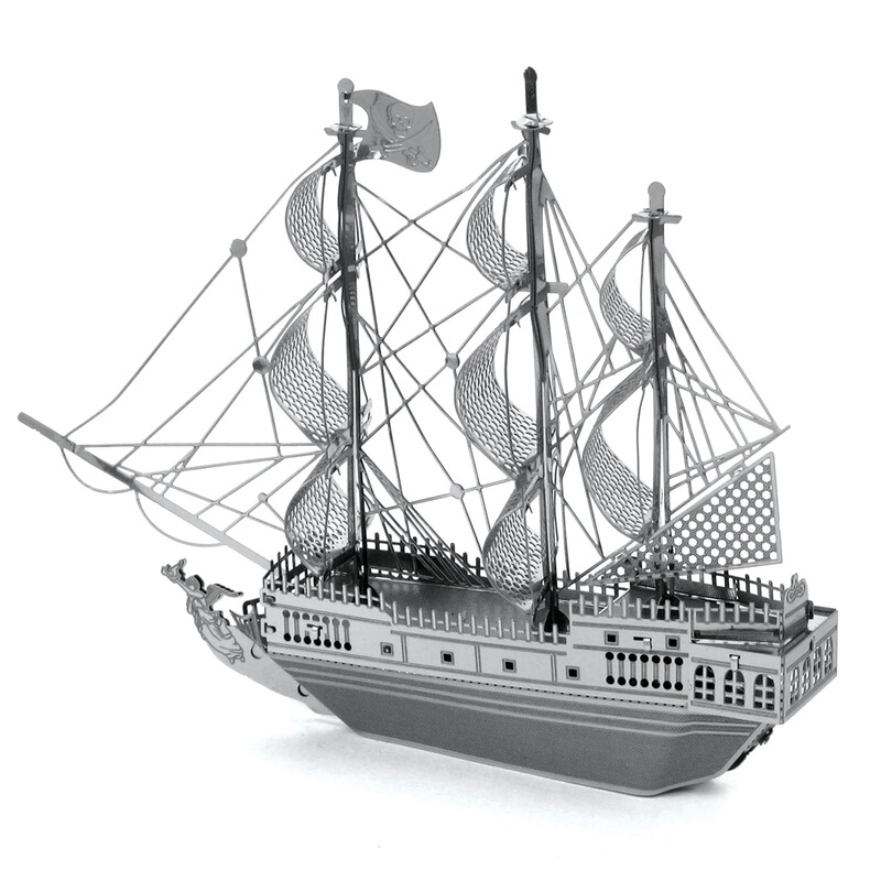 Black Pearl pirate ship DIY handmade 3D metal puzzle adult three-dimensional model assembling Educational Toys High