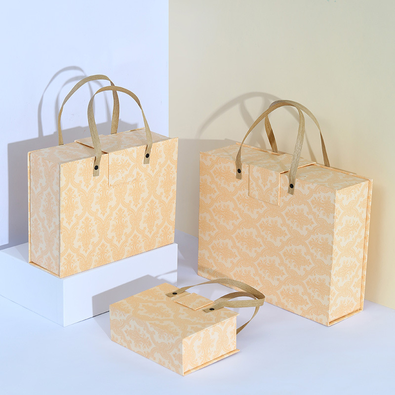 礼品盒长方形橙色礼盒空盒结婚喜糖伴手礼回礼送伴娘闺蜜礼物盒子