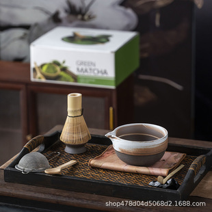 Ceramic Matcha Bowl Japanese-Style Matcha Whisk Tea Set Tea Brush Matcha Brush Tea Set