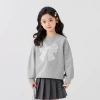 Lace sweatshirt with bow