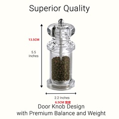 Cross-border acrylic grinder transparent pepper grinder manual multi-purpose seasoning bottle pepper cumin pepper grinder new