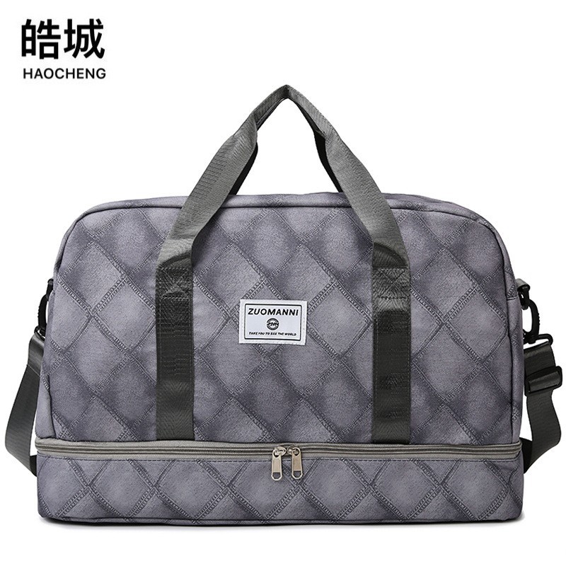 Bolsa de viaje de tela Oxford moda femenina retro ocio bolsa de almacenamiento de gran capacidad viaje de corta distancia bolsa de fitness de separación seca y húmeda