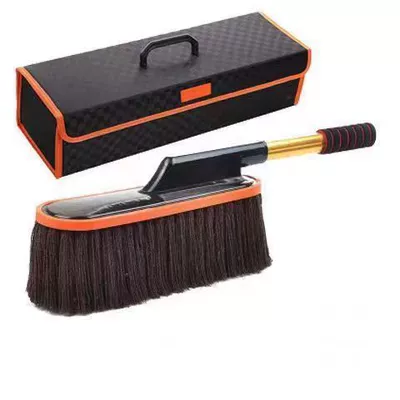 Car cleaning tools | wax brush car mop dust - brown-wax-brush-black-and-red-storage-box