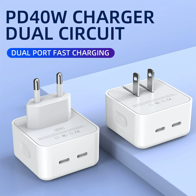 Зарядное устройство 14 Pro с двойным PD, европейский стандарт, 40W