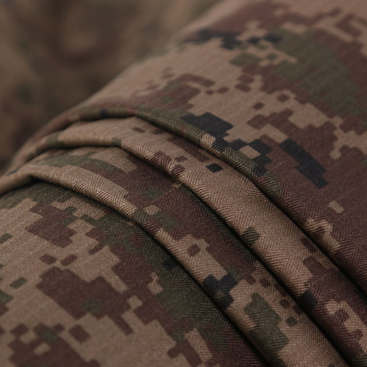 Nueva llegada tela de ropa impresa activa 100% algodón chaqueta tela de camuflaje