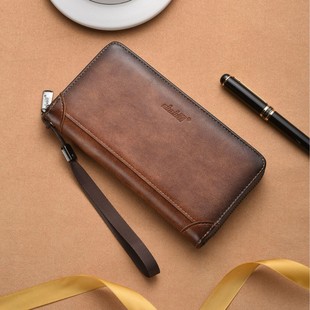 Cross-Border New Men's Wallet with Multi-Card Slots, Retro Long Wallet, Large-Capacity Clutch Bag, Mobile Phone Coin Purse