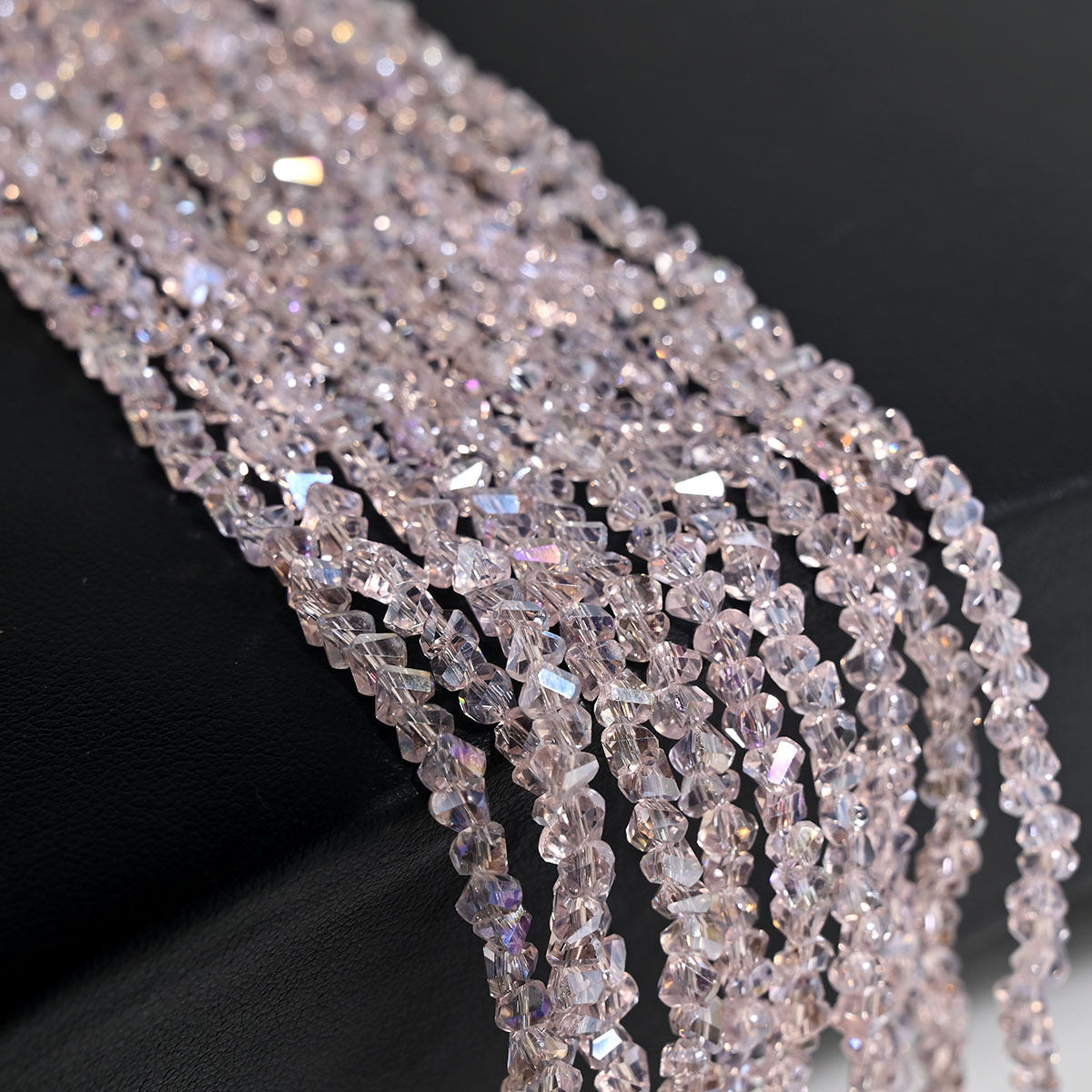 Collar de perlas de cristal de diamante de cristal triangular de 4 mm collar de perlas sueltas de bricolaje artesanal accesorios de ropa accesorios de cadena de teléfono móvil accesorios de cadena de teléfono móvil image 22