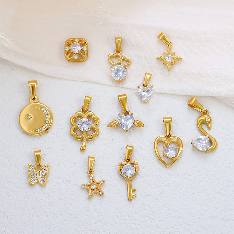 3g Weight Pendant Jewelry Making Type 13.3*20.7mm Jewelry Making Size Real Gold Plated Plating Material Zircon Inlay Material DIY Jewelry Accessories Classification 1 Piece Quantity 304 Stainless Steel Material Star, Heart Shape, Butterfly Pattern All Seasons Season Polished Finish IG Style Style Waterproof Non Tarnish, Inlay Craft 1 Piece 13.3*20.7mm 304 Stainless Steel Zircon Real Gold Plated Star Heart Shape Butterfly Polished Pendant DIY Jewelry Accessories 2