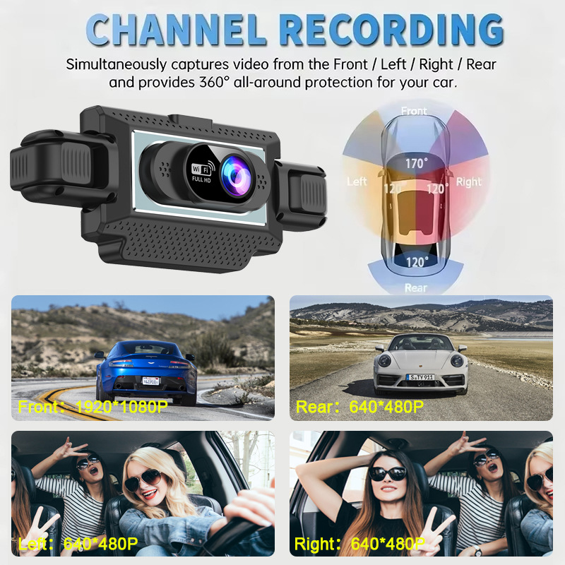 1080P Dash Cam HD Night Vision WiFi Car DVR