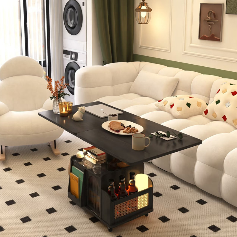 블랙 리프팅 커피 테이블(완전 조립된 상태로 배송됨)