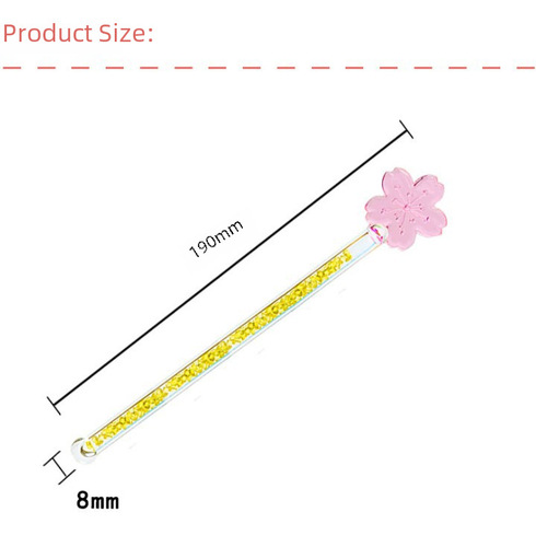 Floral Glass Stirring Rod, Heat Resistant Glass Rod, Coffee and Milk Powder Bar, Cocktail Stirrer, Gift for Girlfriend on Valentine's Day, Direct Manufacturer Sale