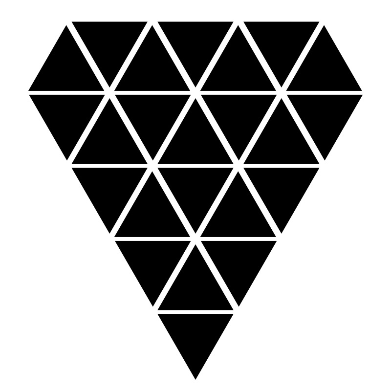 Akrylový rovnostranný trojúhelník s délkou strany 15 cm, kombinovaná samolepka, dekorace na zeď na pozadí do obývacího pokoje_voghion.com