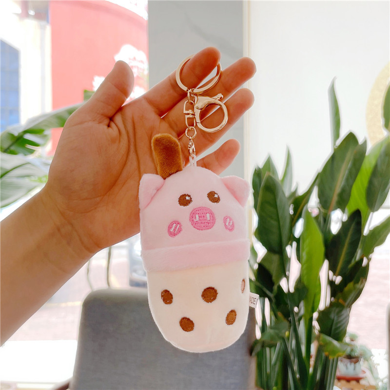Cartoon Animal Feeding Bottle Cup Pendant Milky Tea Cup Doll Cute Bag Doll Ornaments Plush Toy display picture 4