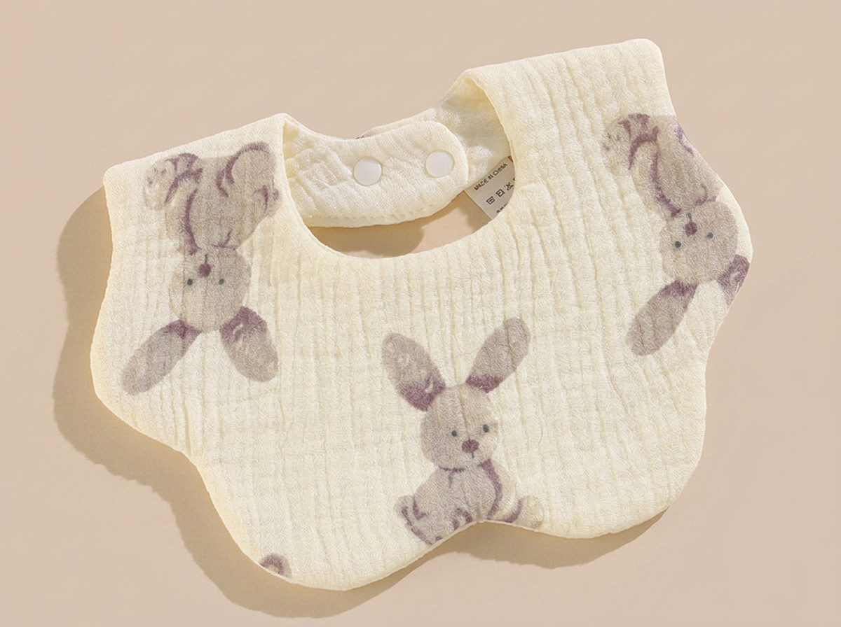 Six-layer petal bib-grey rabbit