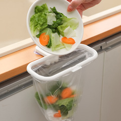 Kitchen storage shelf suction cup hole-free press ring trash bag holder multi-functional towel ring storage organizer